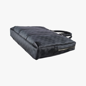 Pre-owned Louis Vuitton Porte Documents Voyage Noir Damier Graphite N41125 handbag | stylenewstar