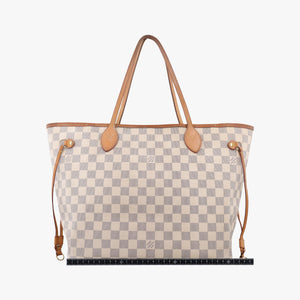 Pre-owned Louis Vuitton Neverfull MM Azur Damier Canvas N51107 shoulderbag | stylenewstar