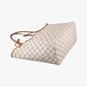 Pre-owned Louis Vuitton Neverfull MM Azur Damier Canvas N51107 shoulderbag | stylenewstar