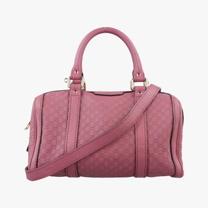 Vintage Gucci Guccissima Trim Web Joy Pink Leather 269876 bostonbag | stylenewstar