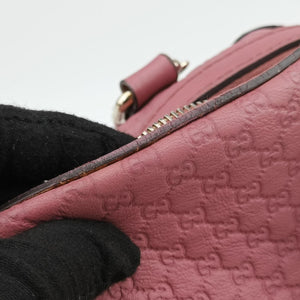 Vintage Gucci Guccissima Trim Web Joy Pink Leather 269876 bostonbag | stylenewstar