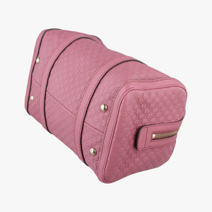 Vintage Gucci Guccissima Trim Web Joy Pink Leather 269876 bostonbag | stylenewstar