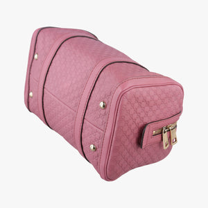 Vintage Gucci Guccissima Trim Web Joy Pink Leather 269876 bostonbag | stylenewstar