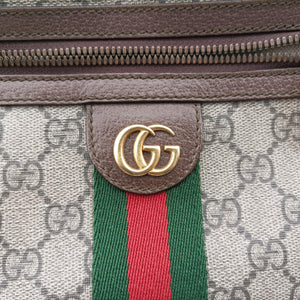 Pre-owned Gucci Ophidia Beige×Brown PVC coated canvas×leather 574796 bum bag/waist bag | stylenewstar