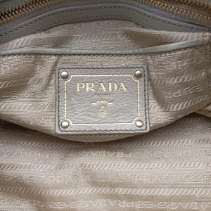 Vintage Prada Soft Top Gray Leather handbag | stylenewstar