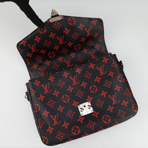 Secondhand Louis Vuitton Pochette Metis MM Noir×ROUGE Monogram Infrarouge M41462 shoulderbag | stylenewstar