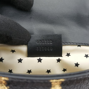 Vintage Gucci Metallic Crackle Golden×black Leather 605112 bum bag/waist bag | stylenewstar