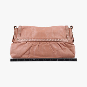 Pre-owned Fendi selleria flap Pink Leather 8BR356 shoulderbag | stylenewstar