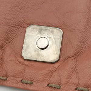 Pre-owned Fendi selleria flap Pink Leather 8BR356 shoulderbag | stylenewstar