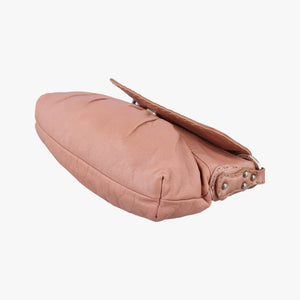 Pre-owned Fendi selleria flap Pink Leather 8BR356 shoulderbag | stylenewstar