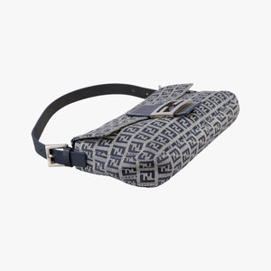 Pre-owned Fendi Mamma Baguette Navy Canvas 26424 shoulderbag | stylenewstar
