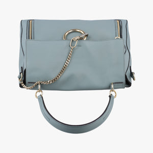 Pre-owned Chloe FAYE DAY Blue Leather shoulderbag | stylenewstar
