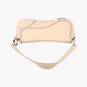 Pre-owned Christian Dior D charm ivory Leather handbag | stylenewstar