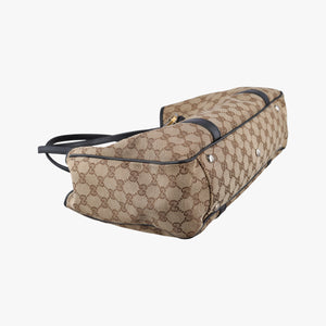 Pre-owned Gucci GG Canvas GG Twins Beige × Black Canvas×Leather 232957 handbag | stylenewstar