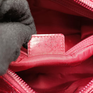Pre-owned Christian Dior Lady Dior Red Patent shoulderbag | stylenewstar