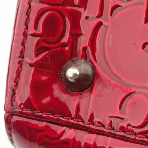 Pre-owned Christian Dior Lady Dior Red Patent shoulderbag | stylenewstar