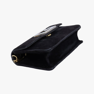 Pre-owned Gucci Square G Black velour 544242 shoulderbag | stylenewstar