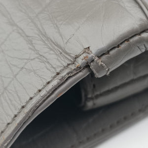 Pre-owned Yves Saint Laurent COLLEGE Grey Leather 428101 shoulderbag | stylenewstar