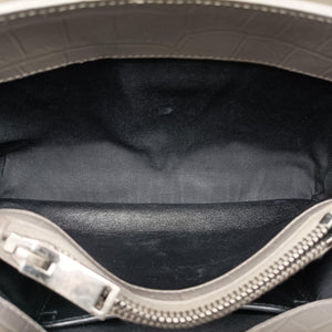 Pre-owned Yves Saint Laurent COLLEGE Grey Leather 428101 shoulderbag | stylenewstar