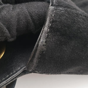 Pre-owned Gucci GG Marmont Black velour 443497 shoulderbag | stylenewstar