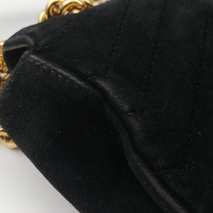 Pre-owned Gucci GG Marmont Black velour 443497 shoulderbag | stylenewstar