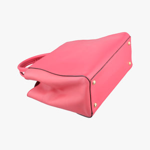 Pre-owned Fendi Petite 2 JOURS Pink Leather 8BH253 shoulderbag | stylenewstar