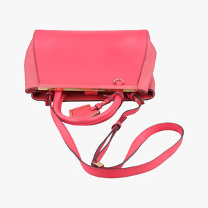 Pre-owned Fendi Petite 2 JOURS Pink Leather 8BH253 shoulderbag | stylenewstar
