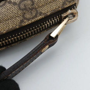 Secondhand Gucci GG plus GG Supreme Briefcase Brown PVC coated canvasxLeather 201480 handbag | stylenewstar