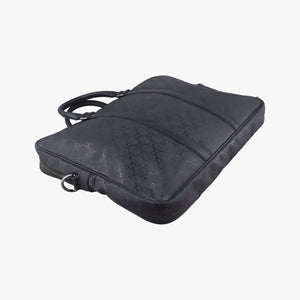 Vintage Gucci GG Imprime Briefcase Black PVC coated canvas 201480 handbag | stylenewstar