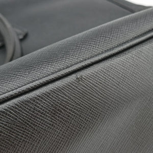 Pre-owned Prada business bag briefcase Black SAFFIANO Leather 2VE363 handbag | stylenewstar