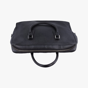Pre-owned Prada business bag briefcase Black SAFFIANO Leather 2VE363 handbag | stylenewstar