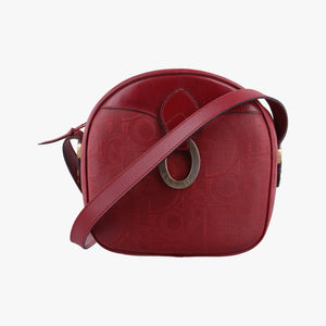 Pre-owned Christian Dior Malice CD Signature Collection Bordeaux Leather shoulderbag | stylenewstar