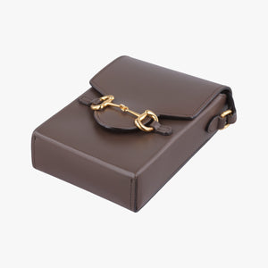 Pre-owned Gucci Horsebit 1955 Brown leather 625615 shoulderbag | stylenewstar
