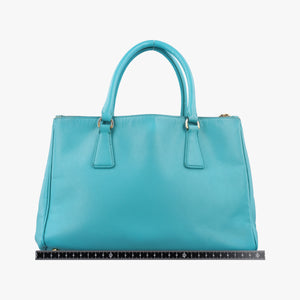 Pre-owned Prada Galleria Blue SAFFIANO Leather BN1801 shoulderbag | stylenewstar