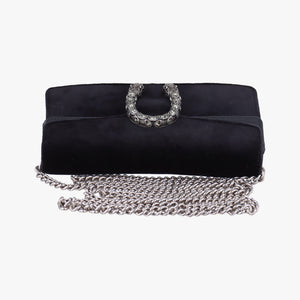 Pre-owned Gucci Dionysus Black velour×Leather 476432 shoulderbag | stylenewstar