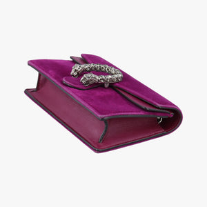 Pre-owned Gucci Dionysus Purple velour×Leather 476432 shoulderbag | stylenewstar