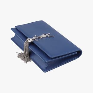Pre-owned Yves Saint Laurent KATE Blue Leather 452159 shoulderbag | stylenewstar