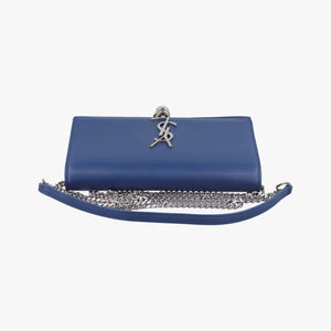 Pre-owned Yves Saint Laurent KATE Blue Leather 452159 shoulderbag | stylenewstar