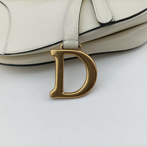 Pre-owned Christian Dior Saddle White Leather shoulderbag | stylenewstar
