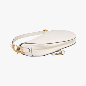 Pre-owned Christian Dior Saddle White Leather shoulderbag | stylenewstar