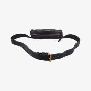Secondhand Gucci GG Marmont Black Leather 476434 bum bag/waist bag | stylenewstar