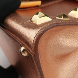 Pre-owned Delvaux Brillant Mini Pink Gold leather shoulderbag | stylenewstar