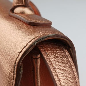 Pre-owned Delvaux Brillant Mini Pink Gold leather shoulderbag | stylenewstar