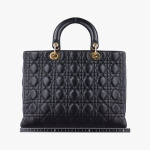 Secondhand Christian Dior Lady Dior Black lambskin shoulderbag | stylenewstar