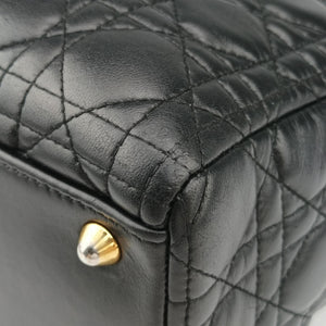 Secondhand Christian Dior Lady Dior Black lambskin shoulderbag | stylenewstar