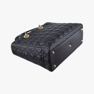 Secondhand Christian Dior Lady Dior Black lambskin shoulderbag | stylenewstar
