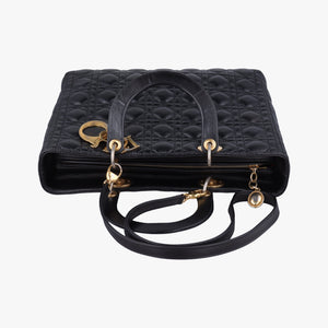 Secondhand Christian Dior Lady Dior Black lambskin shoulderbag | stylenewstar