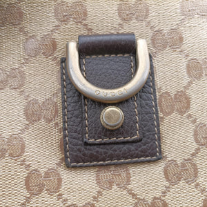 Pre-owned Gucci GG Crystal Abbey Hobo Beige PVC coated canvas×leather 268636 handbag | stylenewstar
