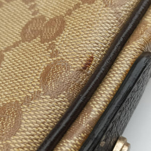 Pre-owned Gucci GG Crystal Abbey Hobo Beige PVC coated canvas×leather 268636 handbag | stylenewstar