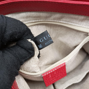 Pre-owned Gucci Interlocking G Red Leather 510302 shoulderbag | stylenewstar